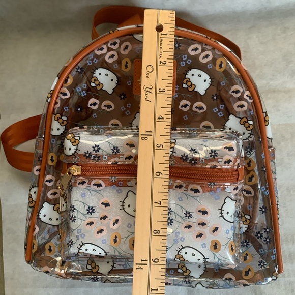 NWT Hello Kitty Clear Mini Backpack - All Over Floral Hello Kitty Print - Picture 9 of 11